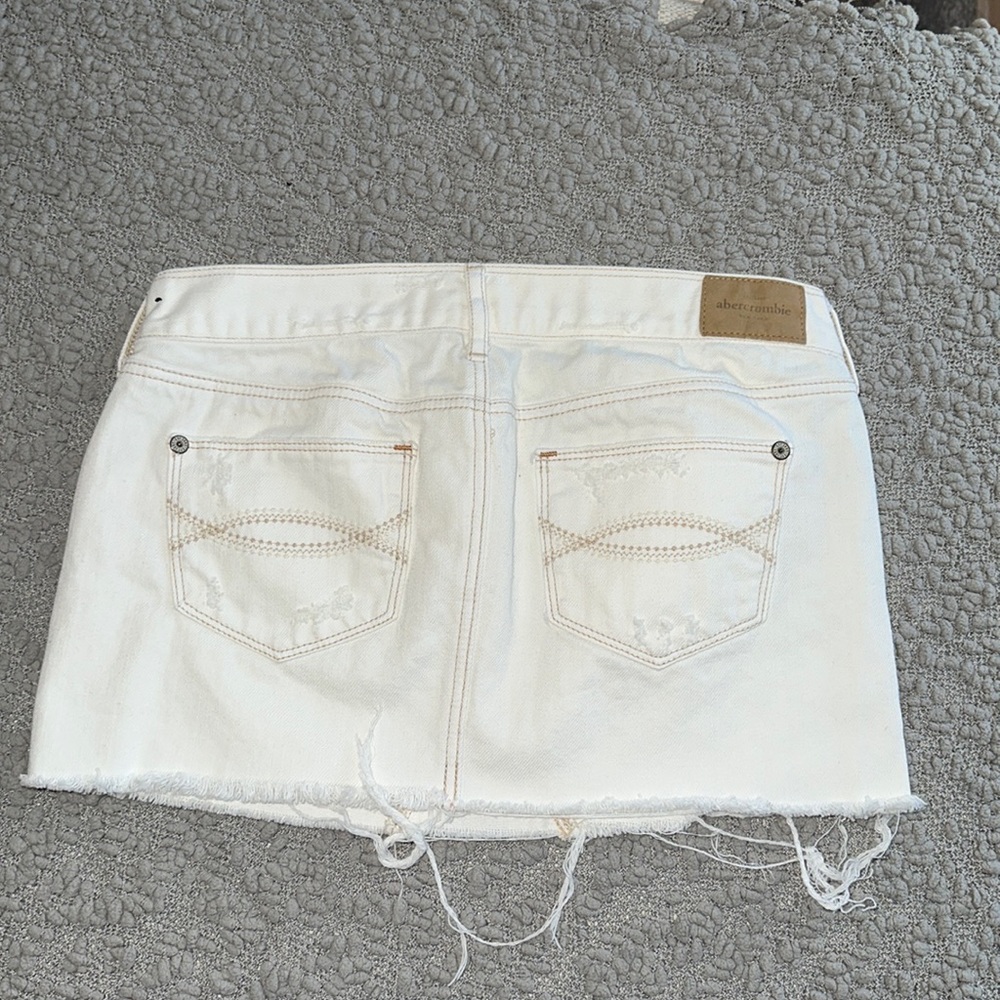 White denim micro mini skirt - Picture 2 of 2
